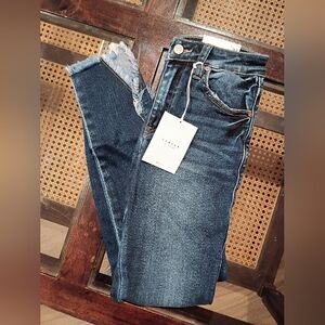 KanCan High Rise Ankle Skinny Dark Blue Jeans